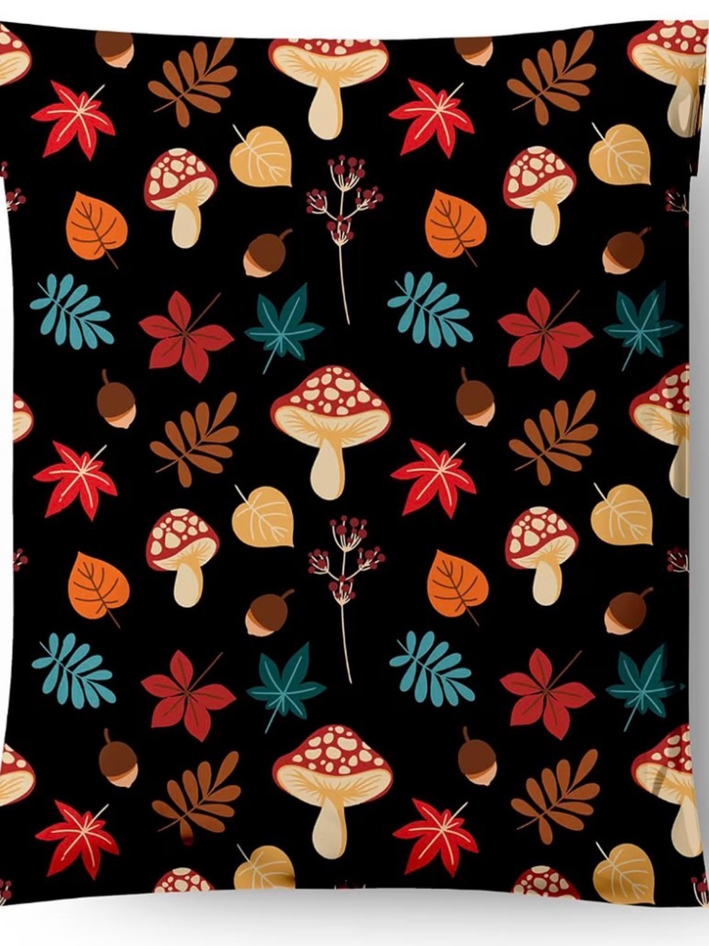 Polymailers: (20) 10x13 Fall Mushroom & Acorn Pattern